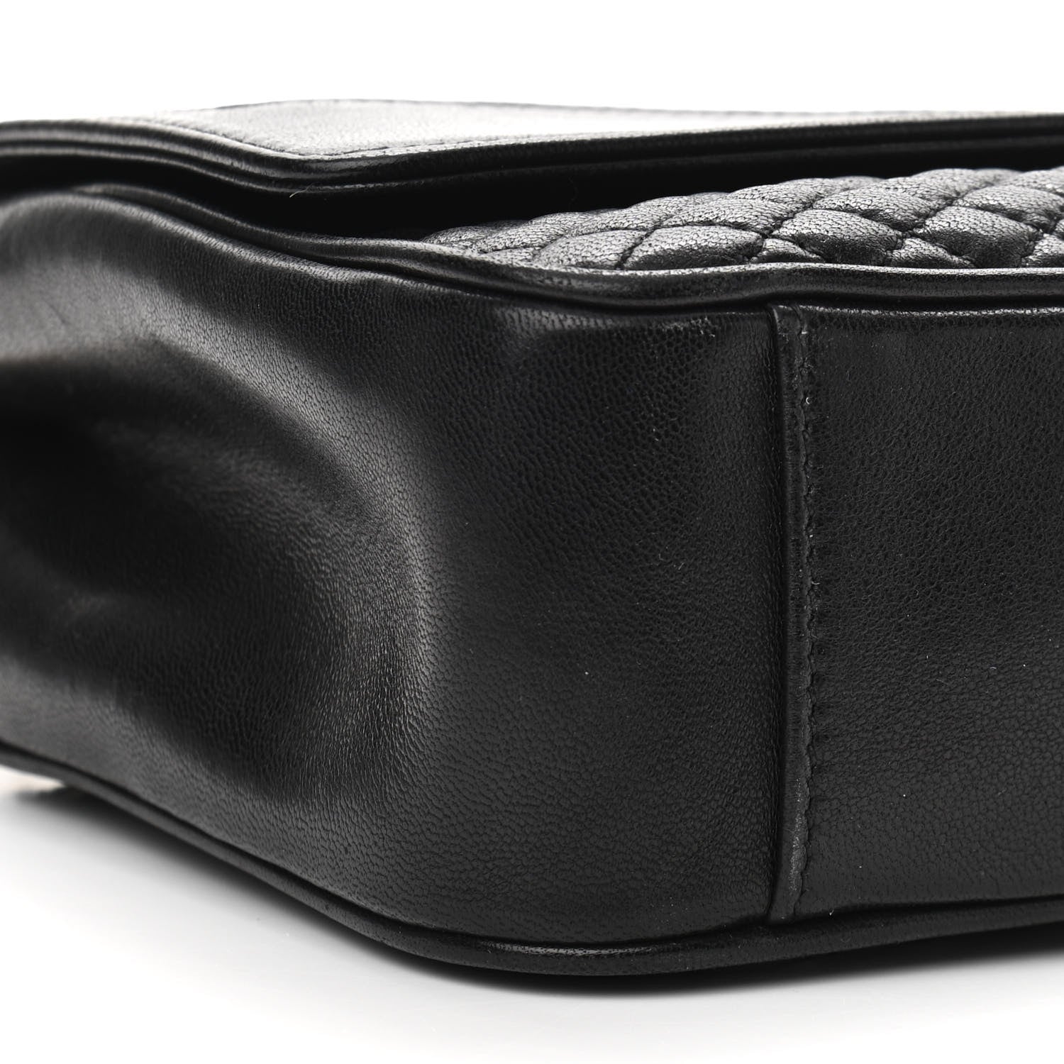 Saint Laurent Lambskin Quilted Victoire Shoulder Bag Black 9 of 13