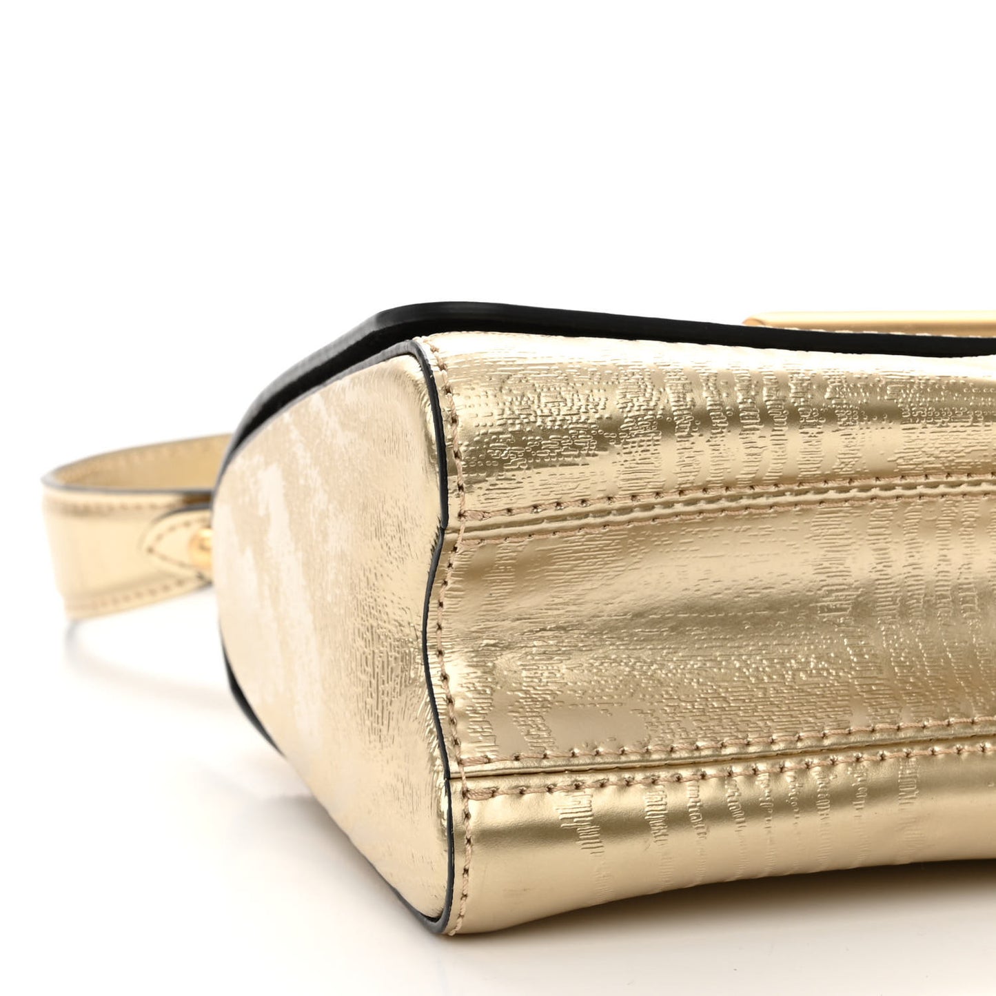 Calfskin Gravity Twist PM Gold