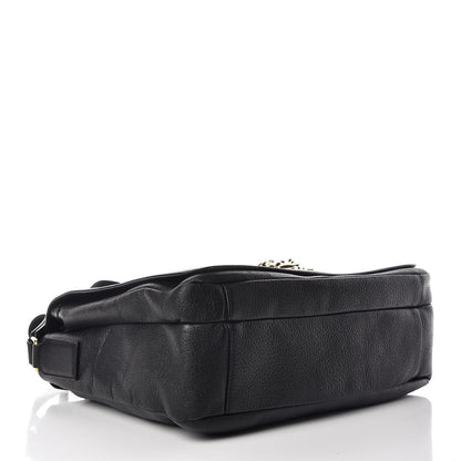Versace Grained Calfskin Medusa Head Messenger Bag Black 4 of 9