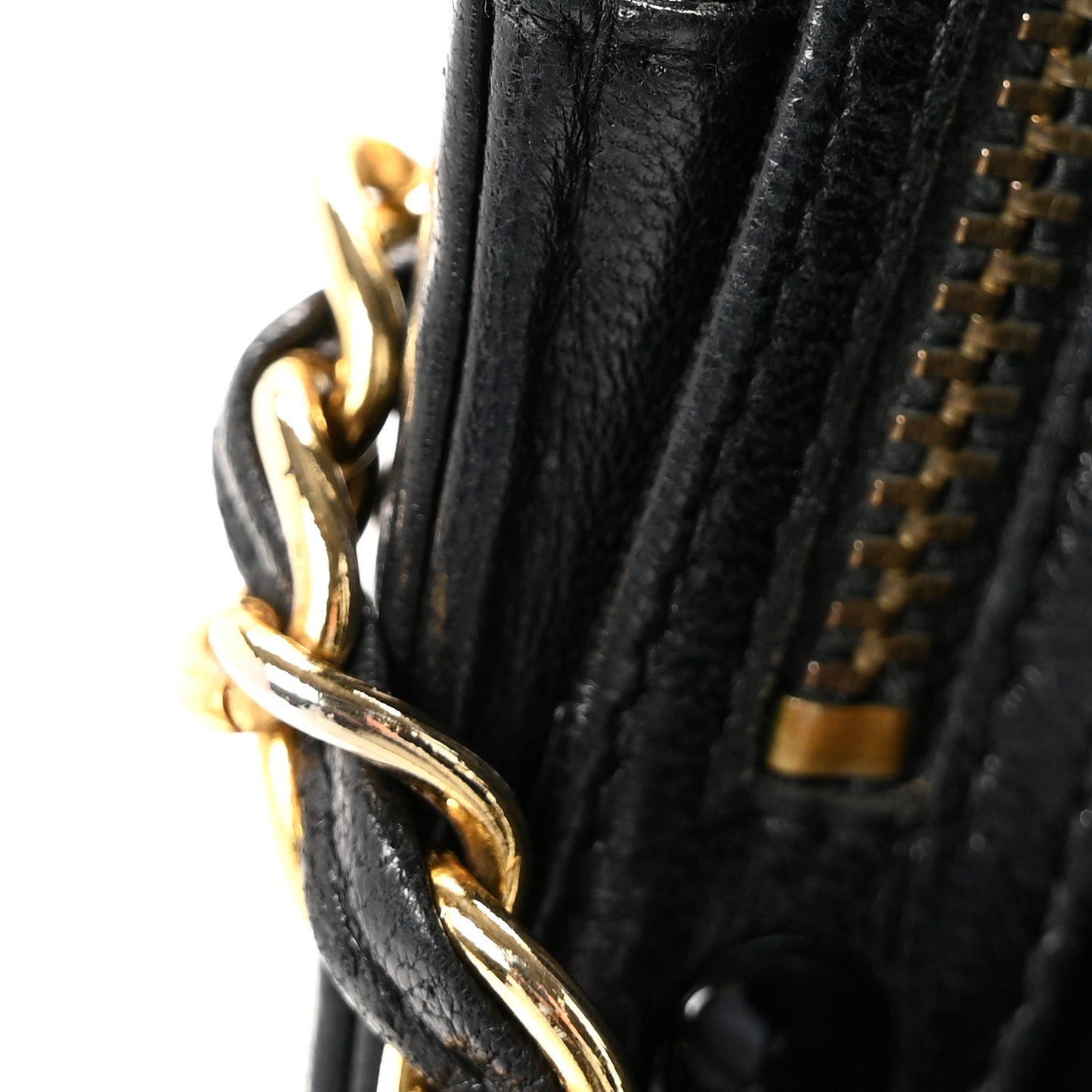 Lambskin Quilted Tassel Bag Black