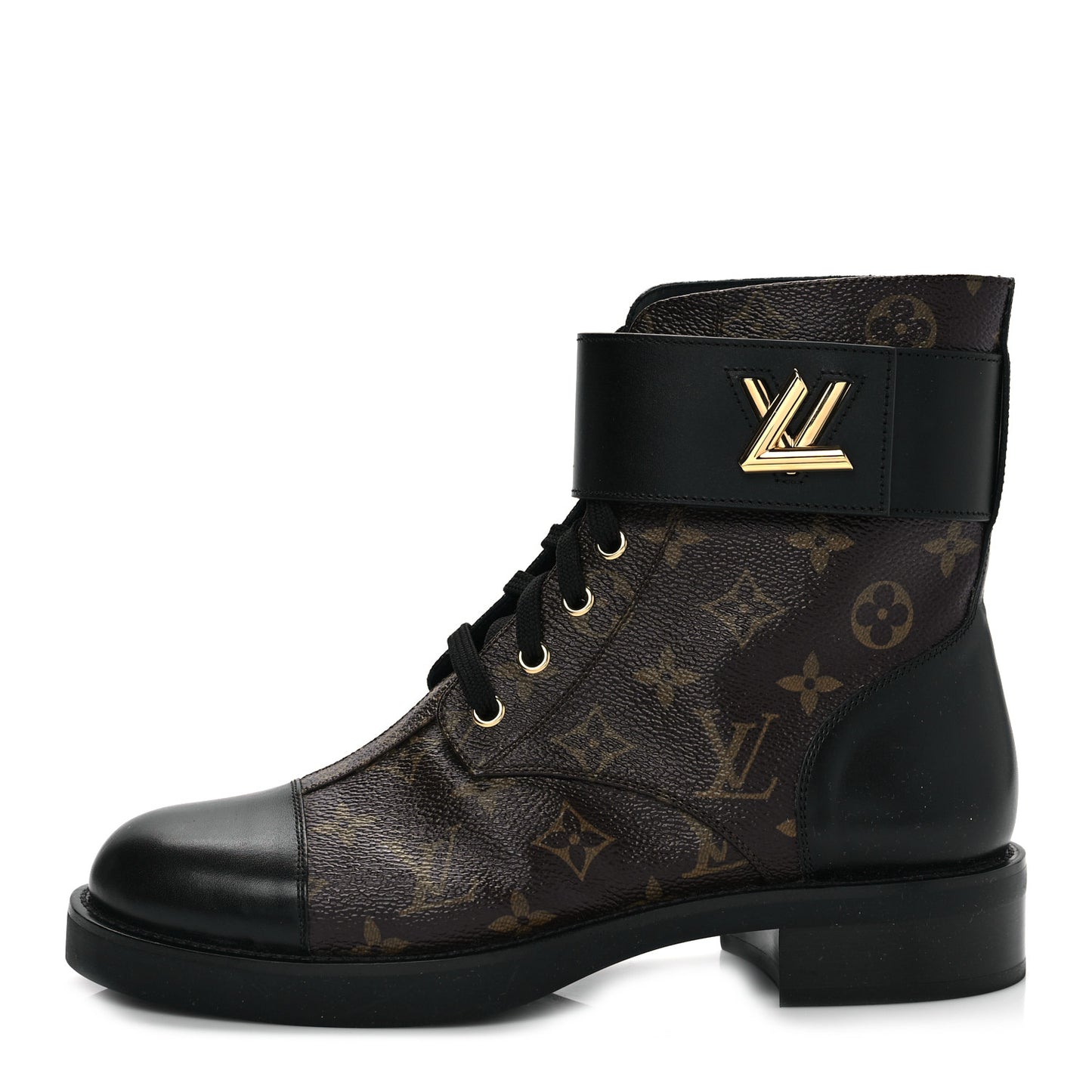 Calfskin Monogram Wonderland Flat Ranger Boots 39.5 Black