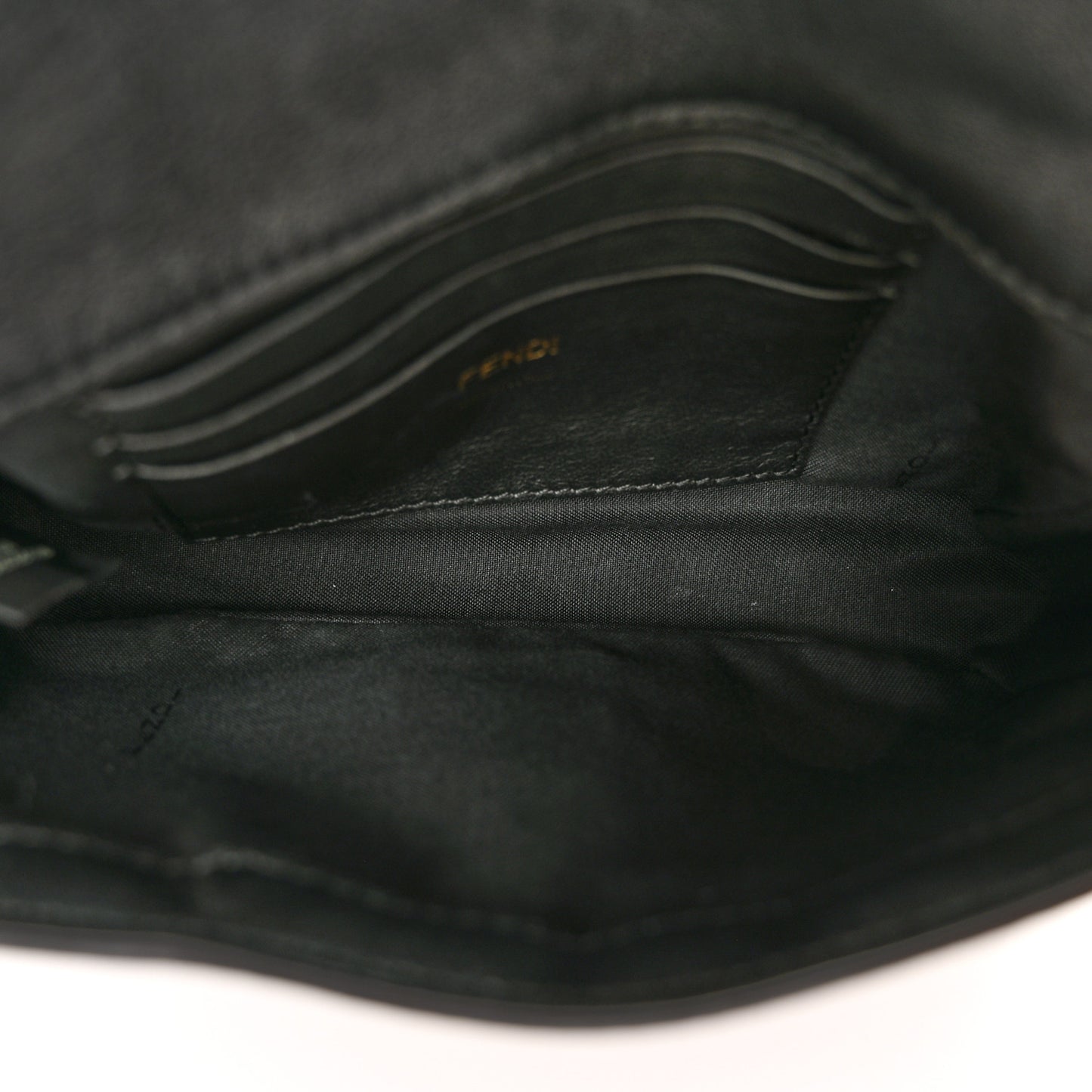 Nappa FF 1974 Embossed Mini Baguette Black