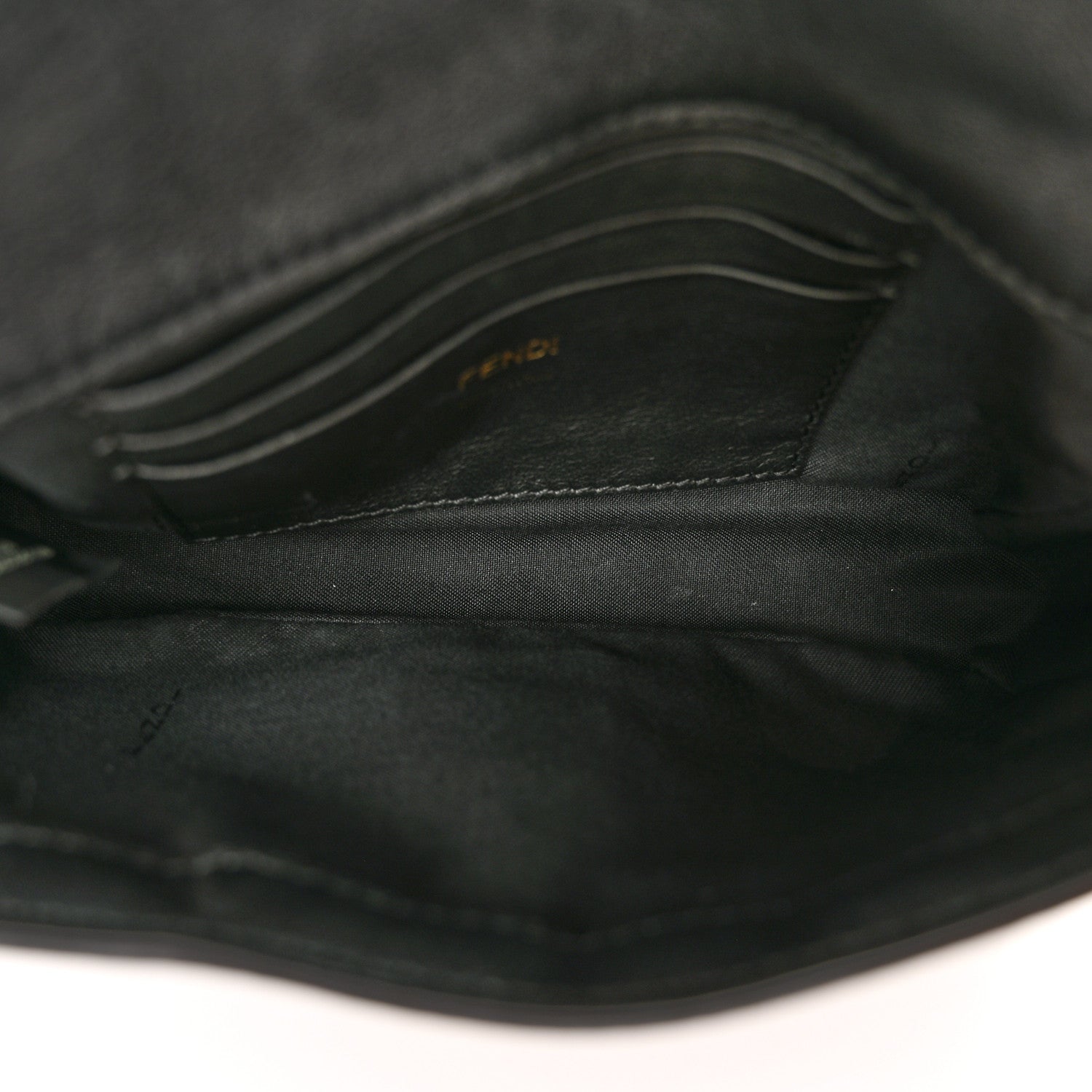 Fendi Nappa FF 1974 Embossed Mini Baguette Black 5 of 10