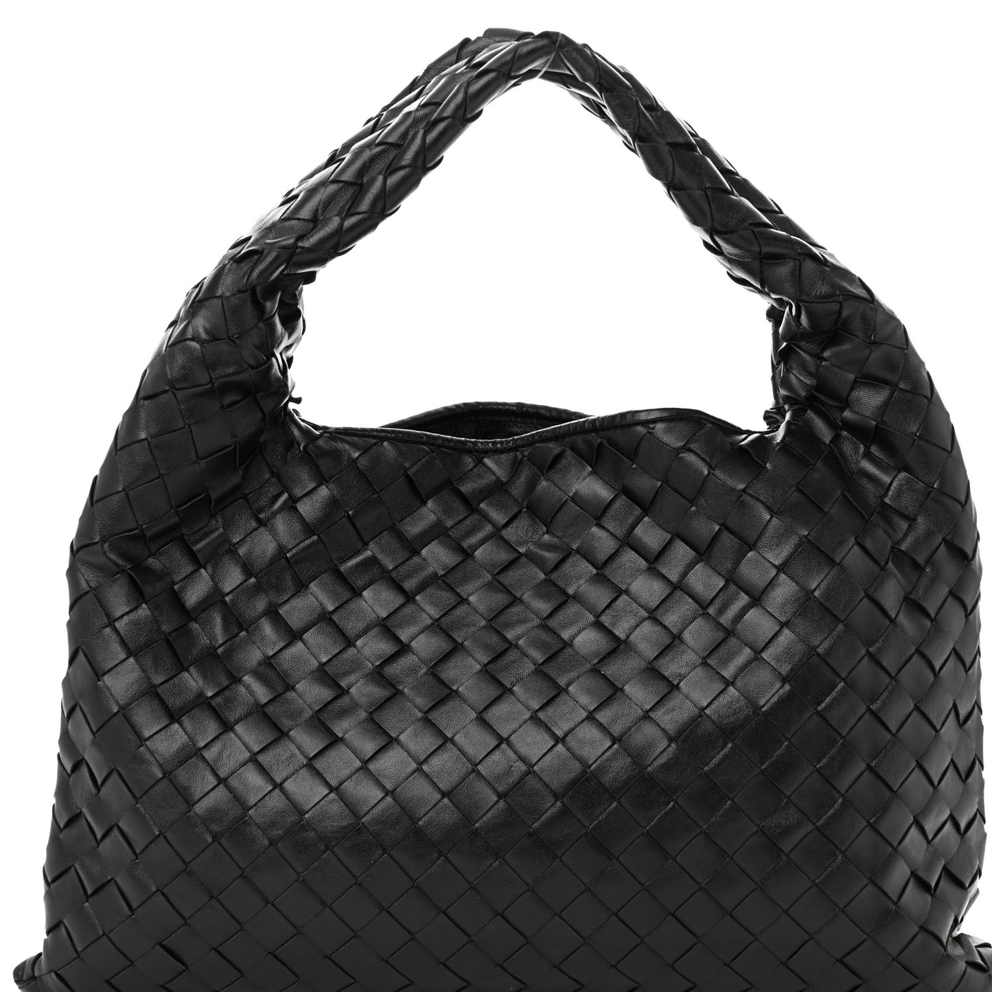 Calfskin Intrecciato Small Hop Black