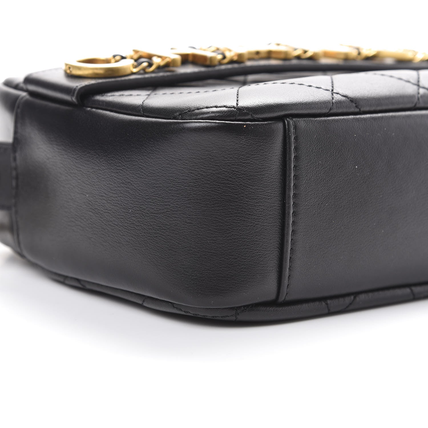 Chanel Calfskin Quilted Enchained Camera Case Bag Black 7 of 11