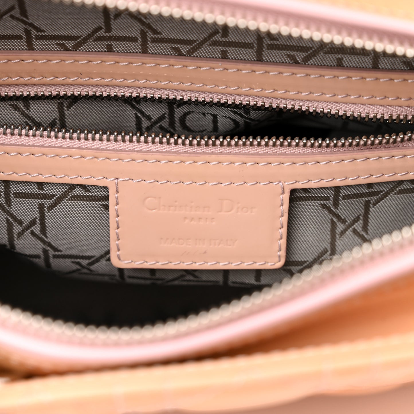 Patent Cannage Large Lady Dior Light Pink