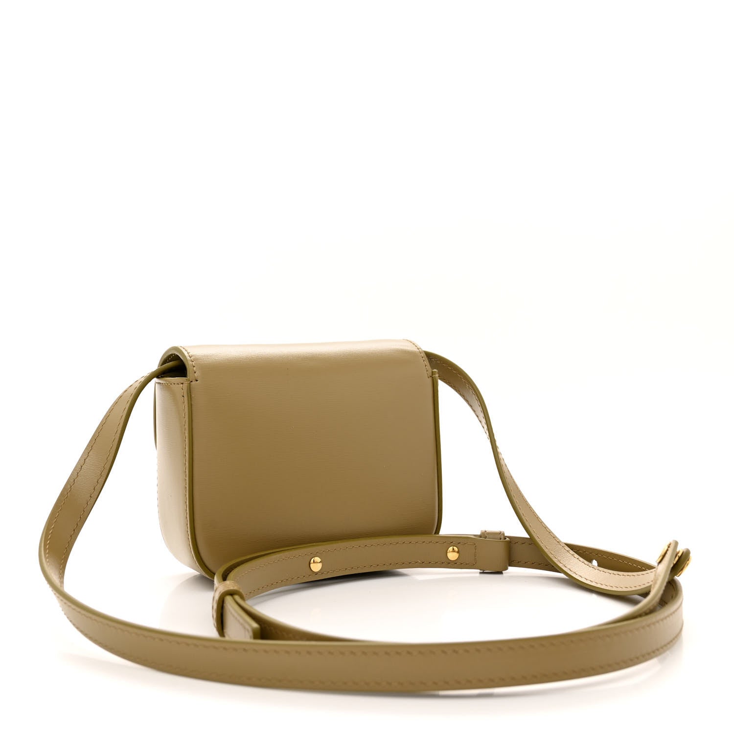 Celine Shiny Calfskin Mini Triomphe Olive 3 of 10