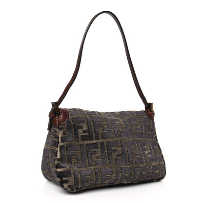 Fendi Velvet Zucca Mini Mama Baguette Brown 3 of 10