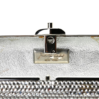 Judith Leiber Swarovski Crystal Minaudiere Clutch Silver 5 of 7