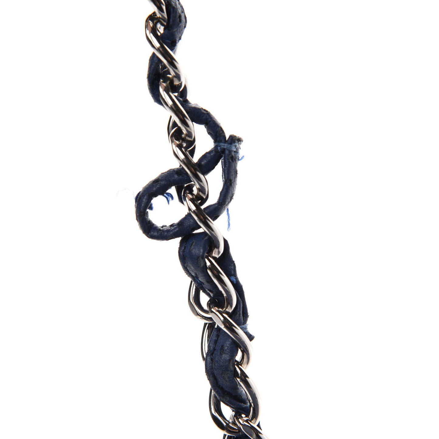 Lambskin Perforated Jumbo Single Flap Blue