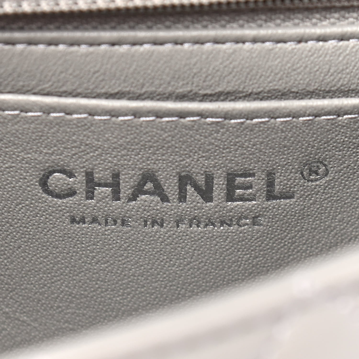 Chanel Lambskin Quilted Mini Rectangular Flap Grey 6 of 9