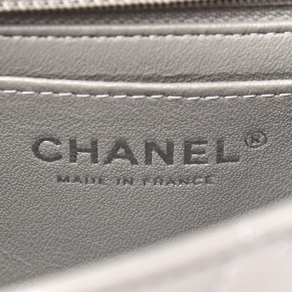 Chanel Lambskin Quilted Mini Rectangular Flap Grey 6 of 9