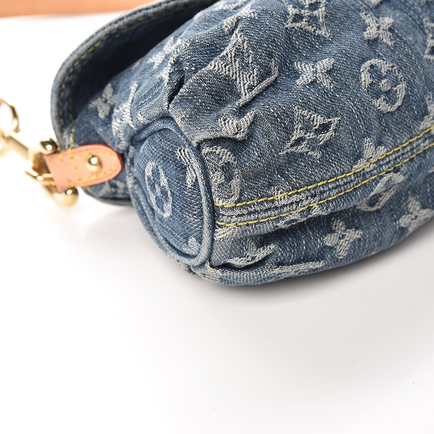 Monogram Denim Mini Pleaty Blue
