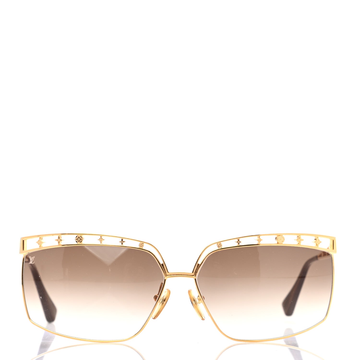 Louis Vuitton Dorothy PM Sunglasses Z0176U Gold 2 of 6