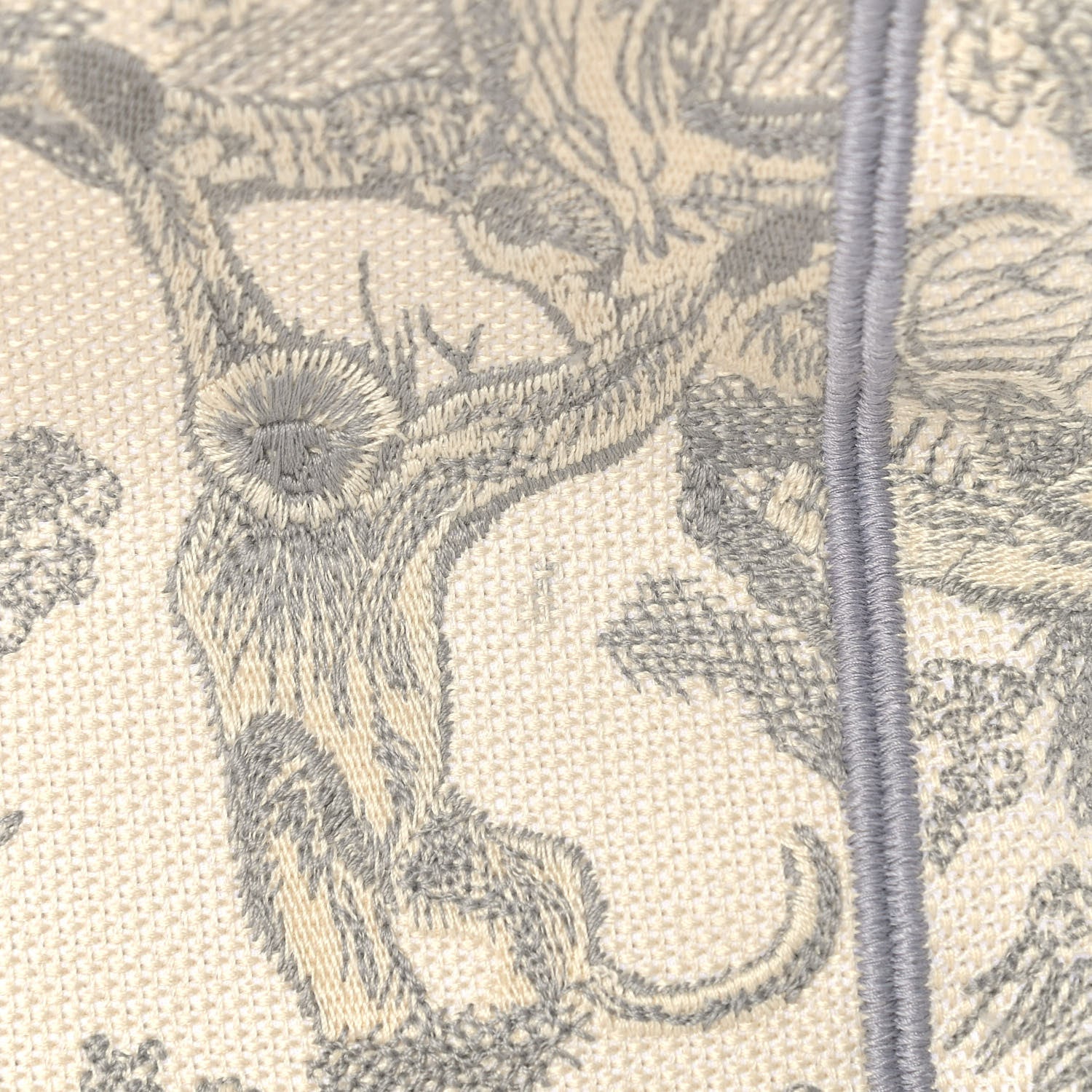 Christian Dior Canvas Embroidered Medium Dioriviera Toile De Jouy Book Tote Gray 10 of 10