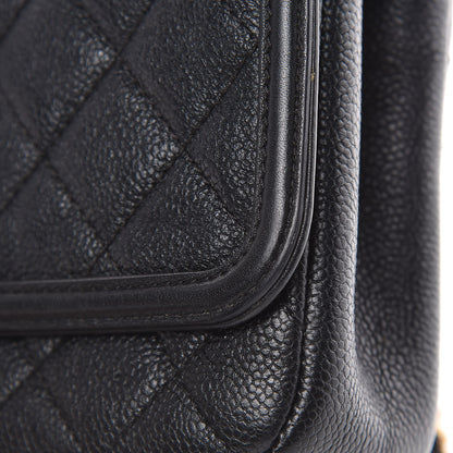 Chanel Caviar Quilted Small CC Filigree Flap Black 10 of 15