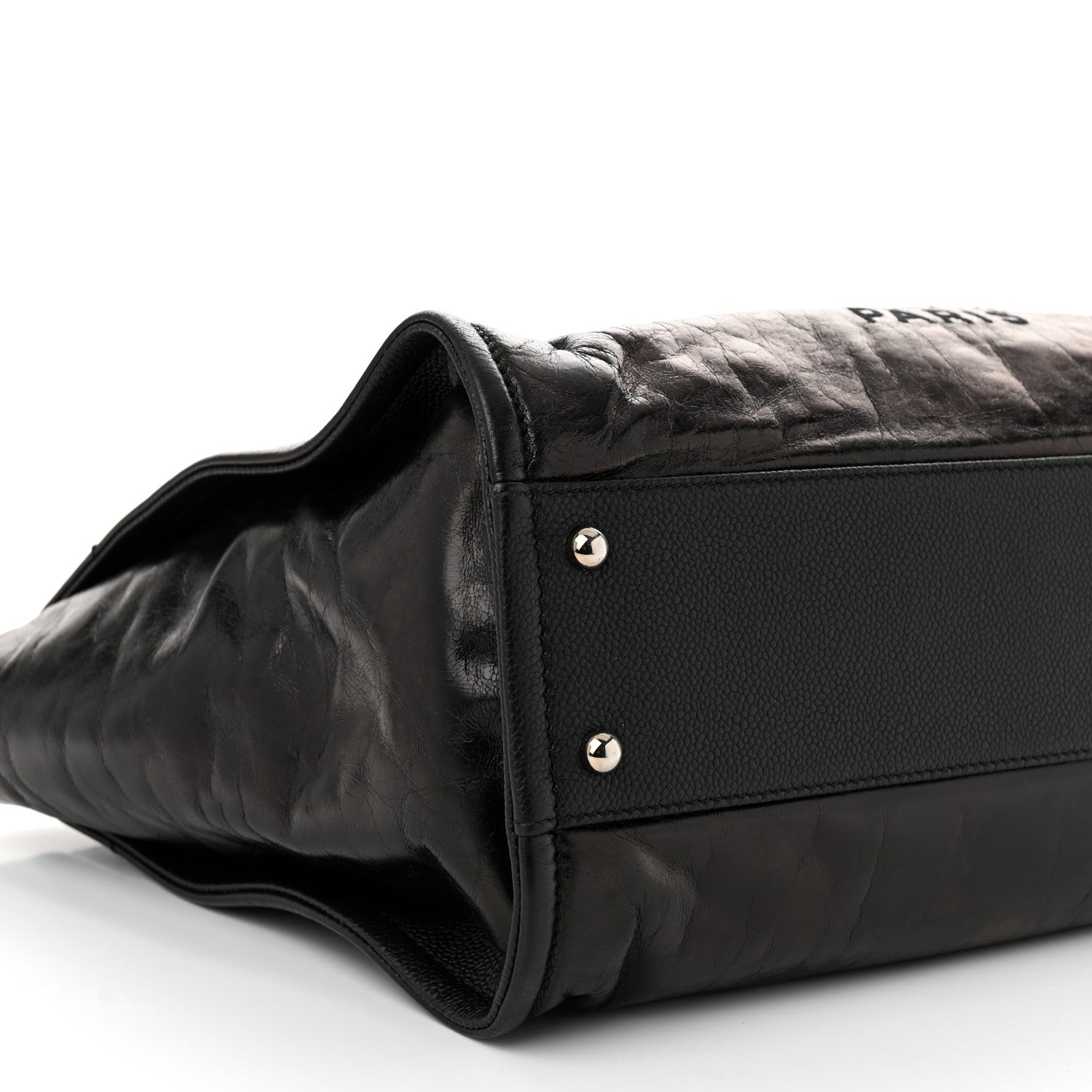 Chanel Glazed Calfskin Small Deauville Tote Black 9 of 10