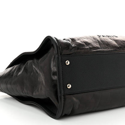 Chanel Glazed Calfskin Small Deauville Tote Black 9 of 10