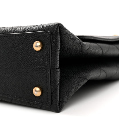 Chanel Grained Calfskin Stitched Flap Black 10 of 10