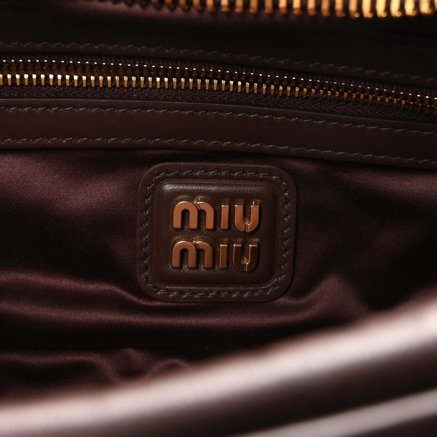 Miu Miu Calfskin Mini Arcadie Top Handle Bag Briarwood 1879683