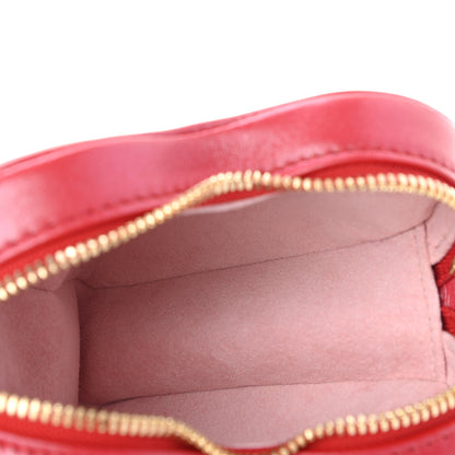 Louis Vuitton Lambskin Embossed Monogram Fall In Love Sac Coeur Heart Chain Bag Lipstick Red 4 of 5