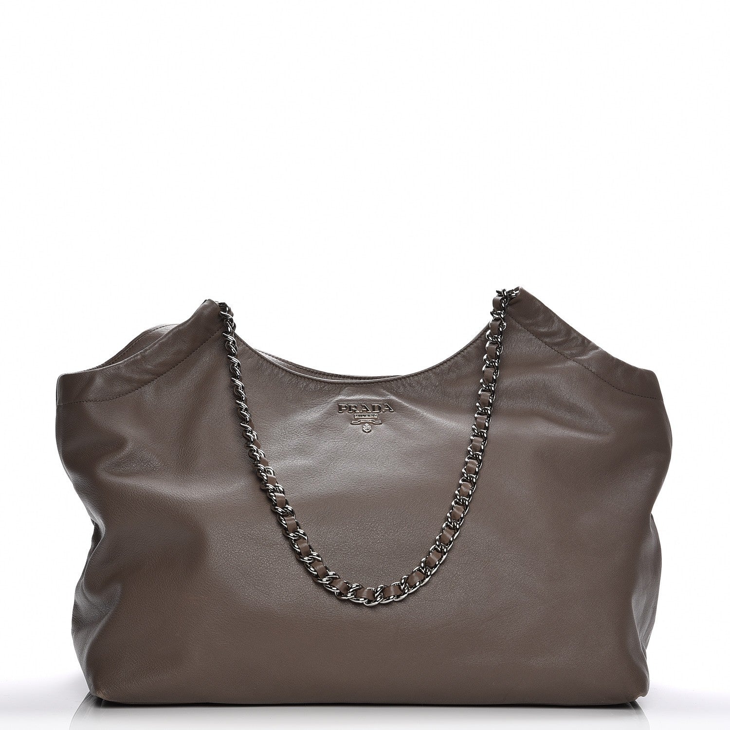 Prada Soft Calf Chain Tote Bambu 1 of 11