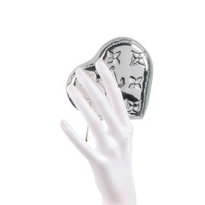 Louis Vuitton Monogram Miroir Heart Coin Purse Silver 2 of 7