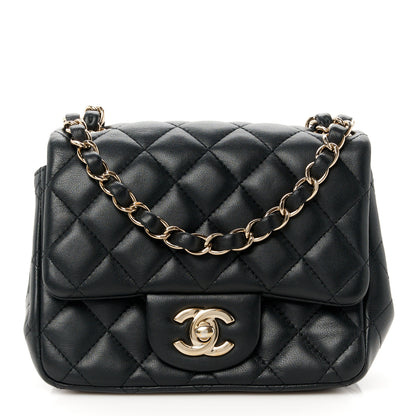 Chanel Lambskin Quilted Mini Square Flap Black 1 of 11