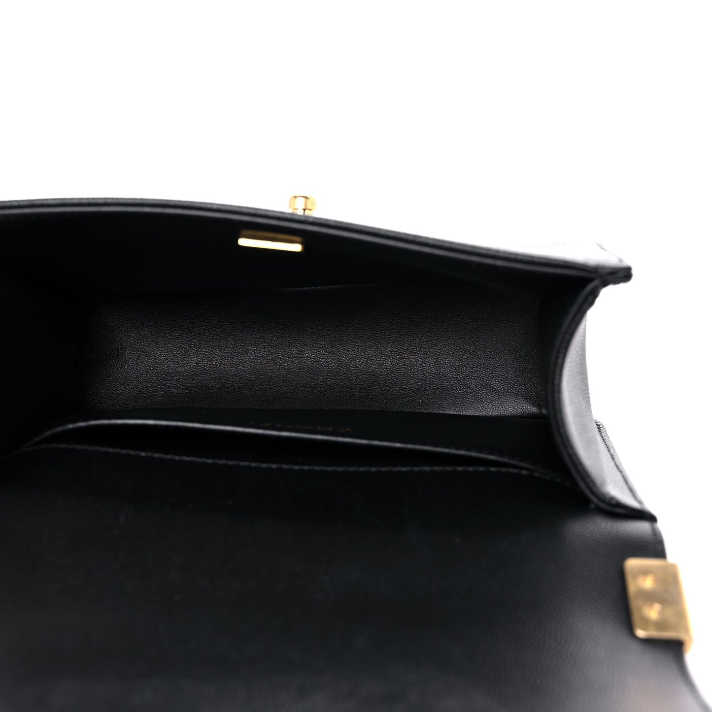 Caviar Quilted Small Boy Flap Black