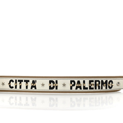Dolce & Gabbana Canvas Dauphine Studded Bandistico Strap Beige White 5 of 8