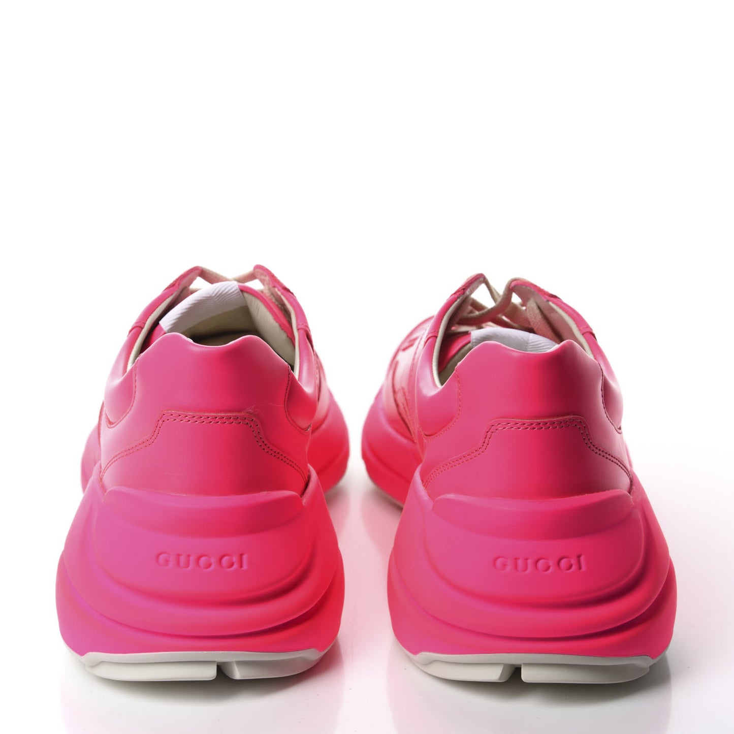Calfskin Mens Rhyton Sneakers 10.5 Fuxia Fluo