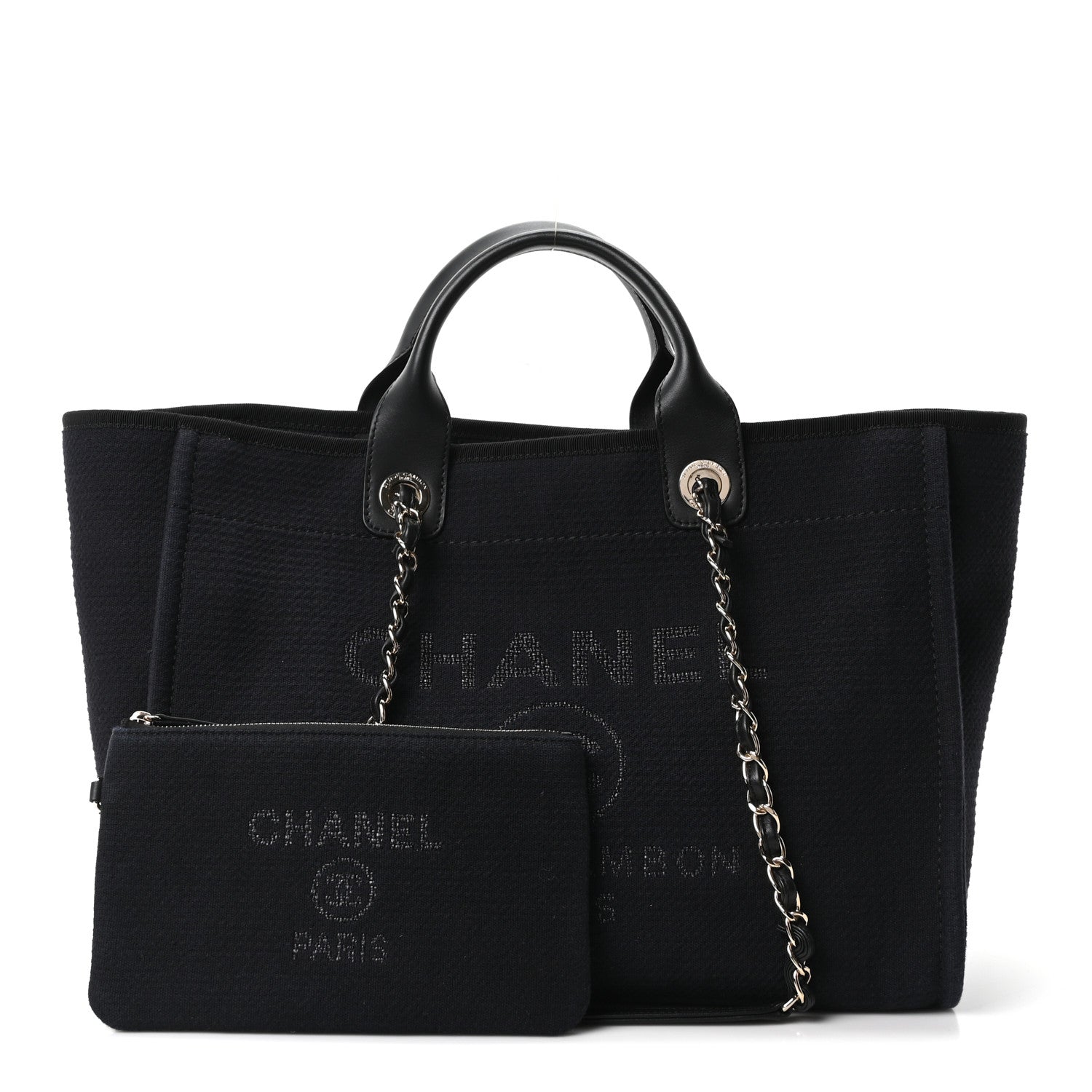 Chanel Mixed Fibers Medium Deauville Tote Black 3 of 11