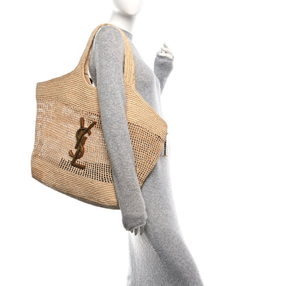 Saint Laurent Raffia Icare Shopping Tote Natural 2 of 11