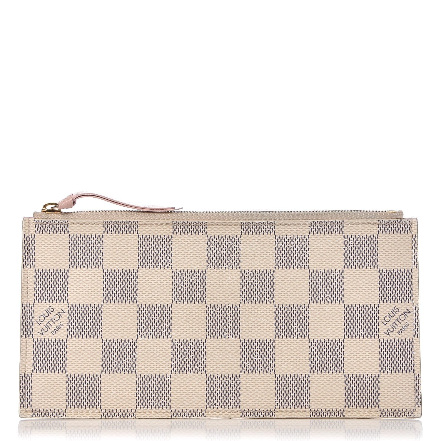 Louis Vuitton Damier Azur Felicie Chain Wallet Zippered Insert Rose Ballerine 1 of 6
