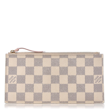 Louis Vuitton Damier Azur Felicie Chain Wallet Zippered Insert Rose Ballerine 1 of 6