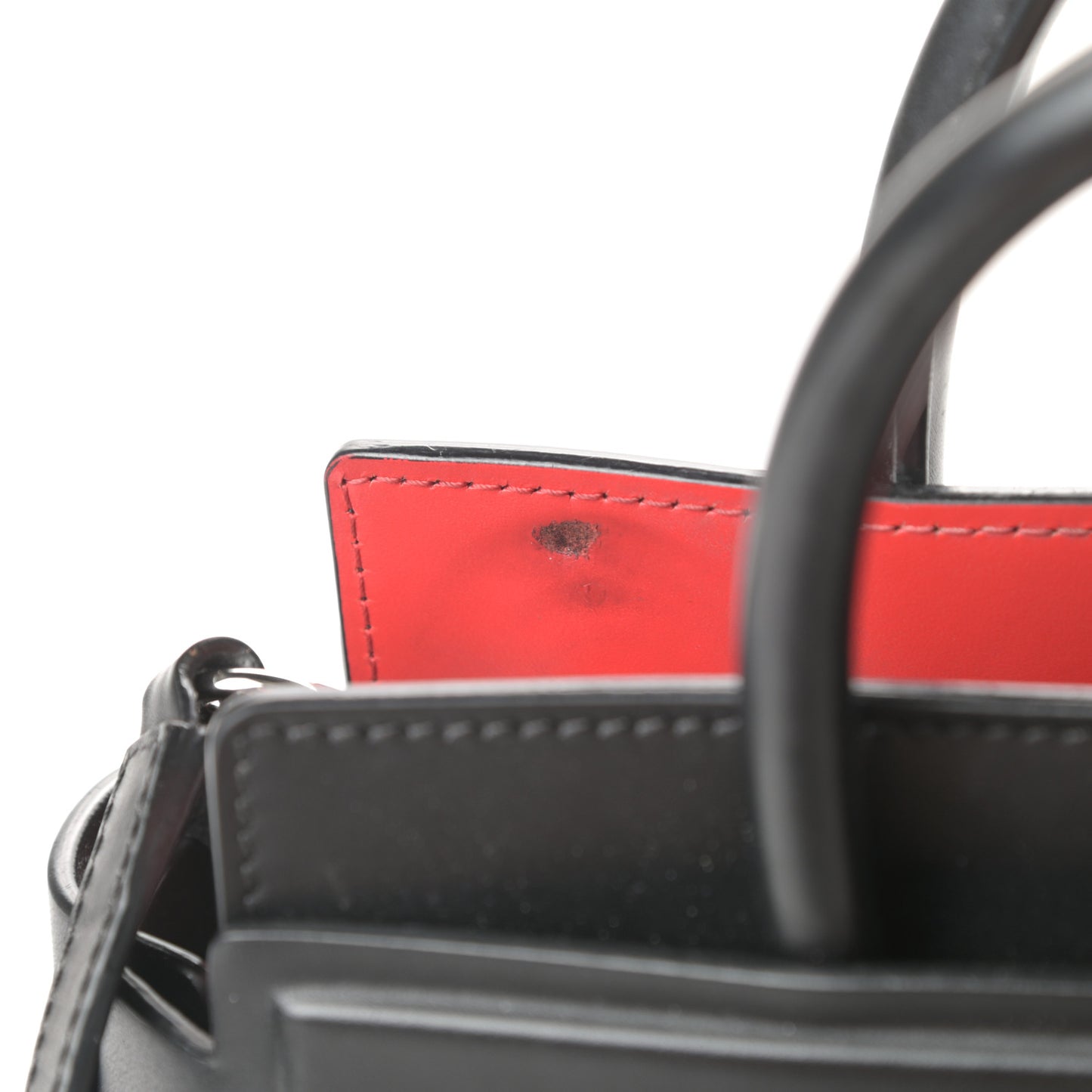 Smooth Calfskin Mini Horizon Satchel Black