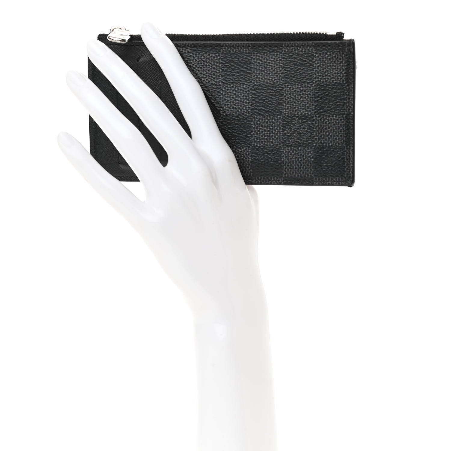 Louis Vuitton Damier Graphite Taiga Coin Card Holder 2 of 8