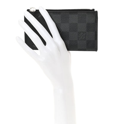 Louis Vuitton Damier Graphite Taiga Coin Card Holder 2 of 8