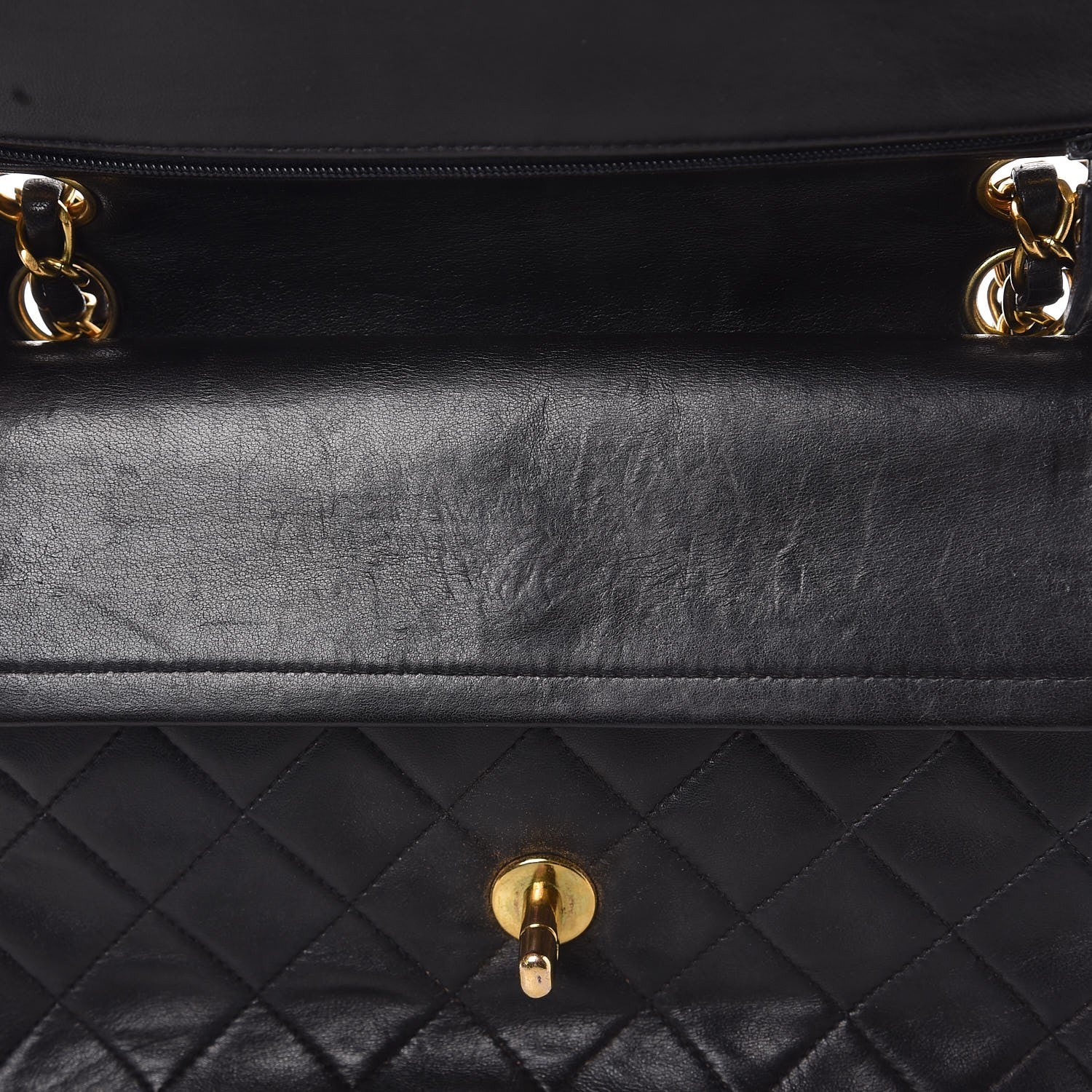 Chanel Lambskin Quilted Small Double Flap Black 11 of 14