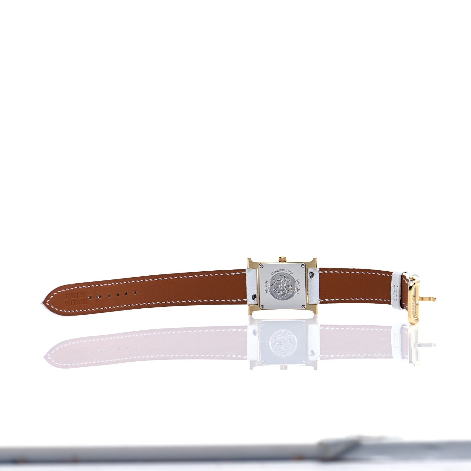 Hermes Stainless Steel Epsom 21mm Heure H Hour Quartz Watch Blanc 6 of 7
