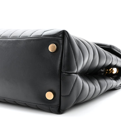 Saint Laurent Calfskin Y Quilted Monogram Large Loulou Chain Satchel Black 11 of 13