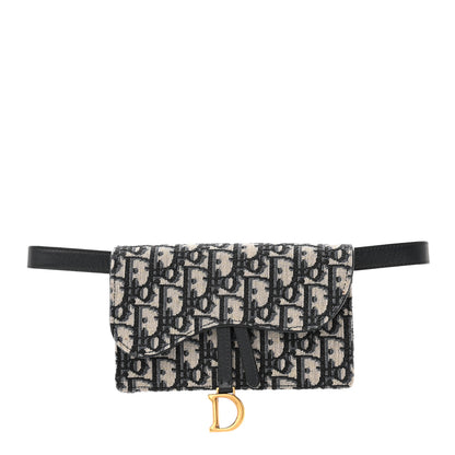 Christian Dior Oblique Saddle Belt Bag Blue 1 of 11