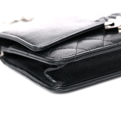 Chanel Grained Calfskin Quilted CC Box Wallet On Chain WOC Black 9 of 17