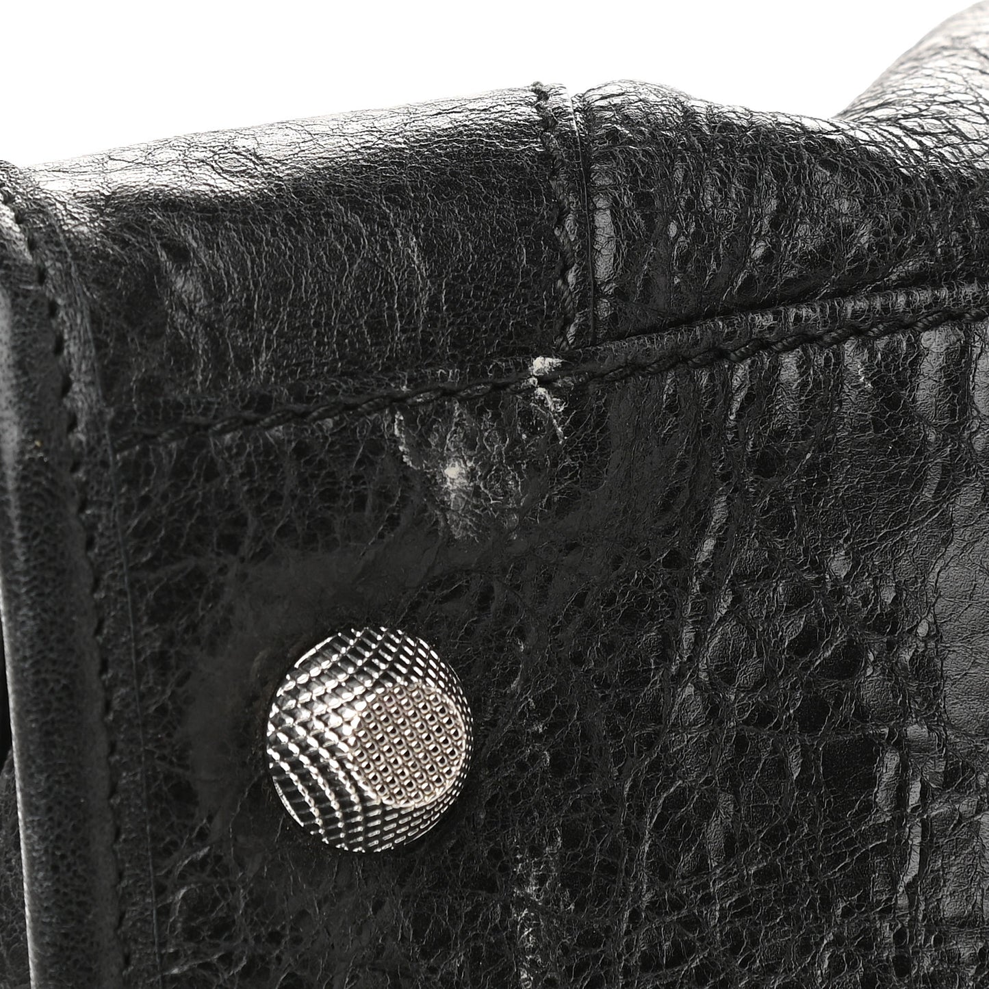 Agneau Giant 12 Silver Hardware Work Black