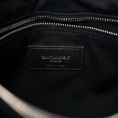 Saint Laurent Calfskin Y Quilted Monogram Large Loulou Chain Satchel Black 7 of 15