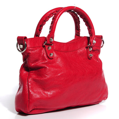 Balenciaga Agneau Giant 12 Silver Hardware Town Rouge Coquelicot 3 of 12