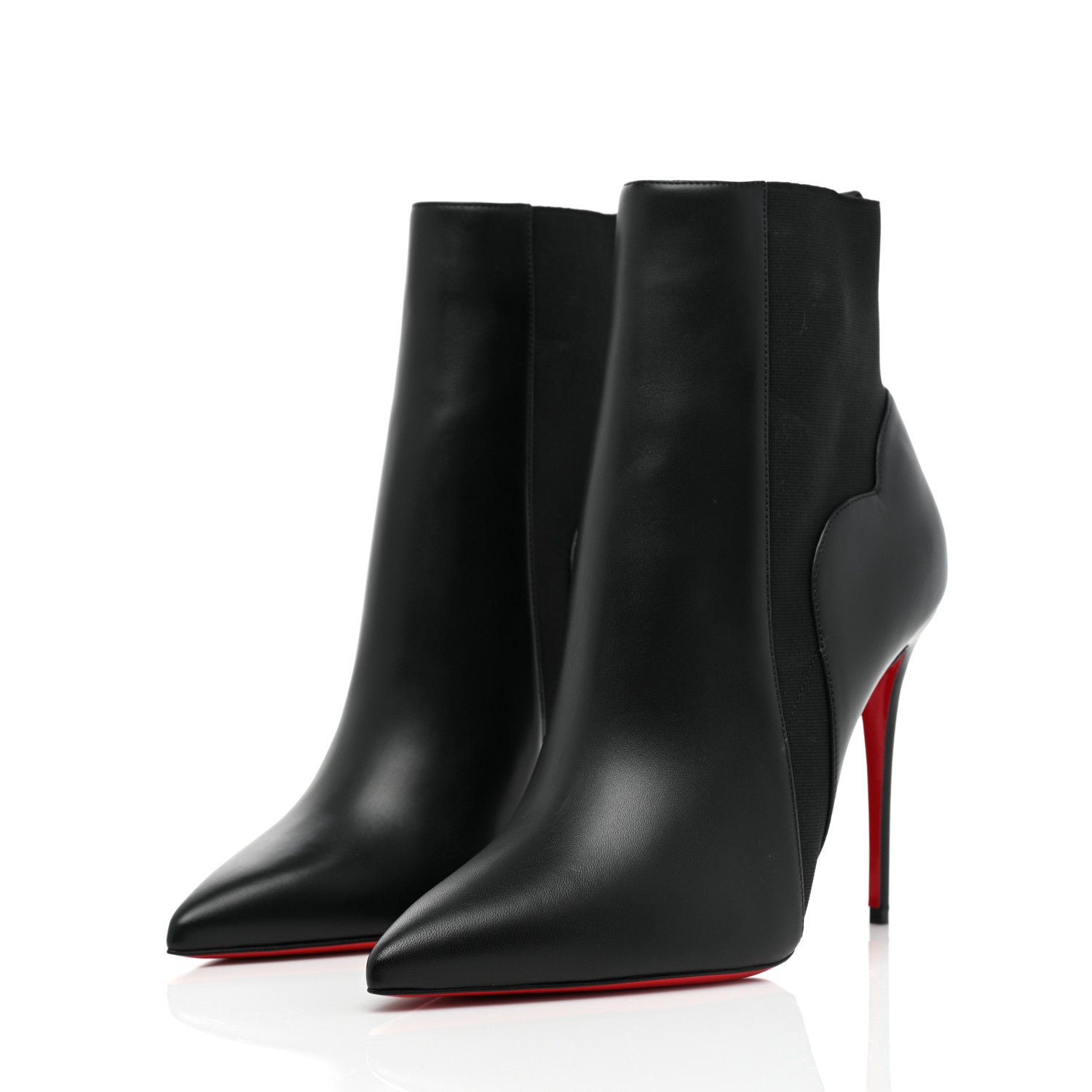 Christian Louboutin Calfskin Chelsea Chick Stiletto Boots 40 Black 3 of 8