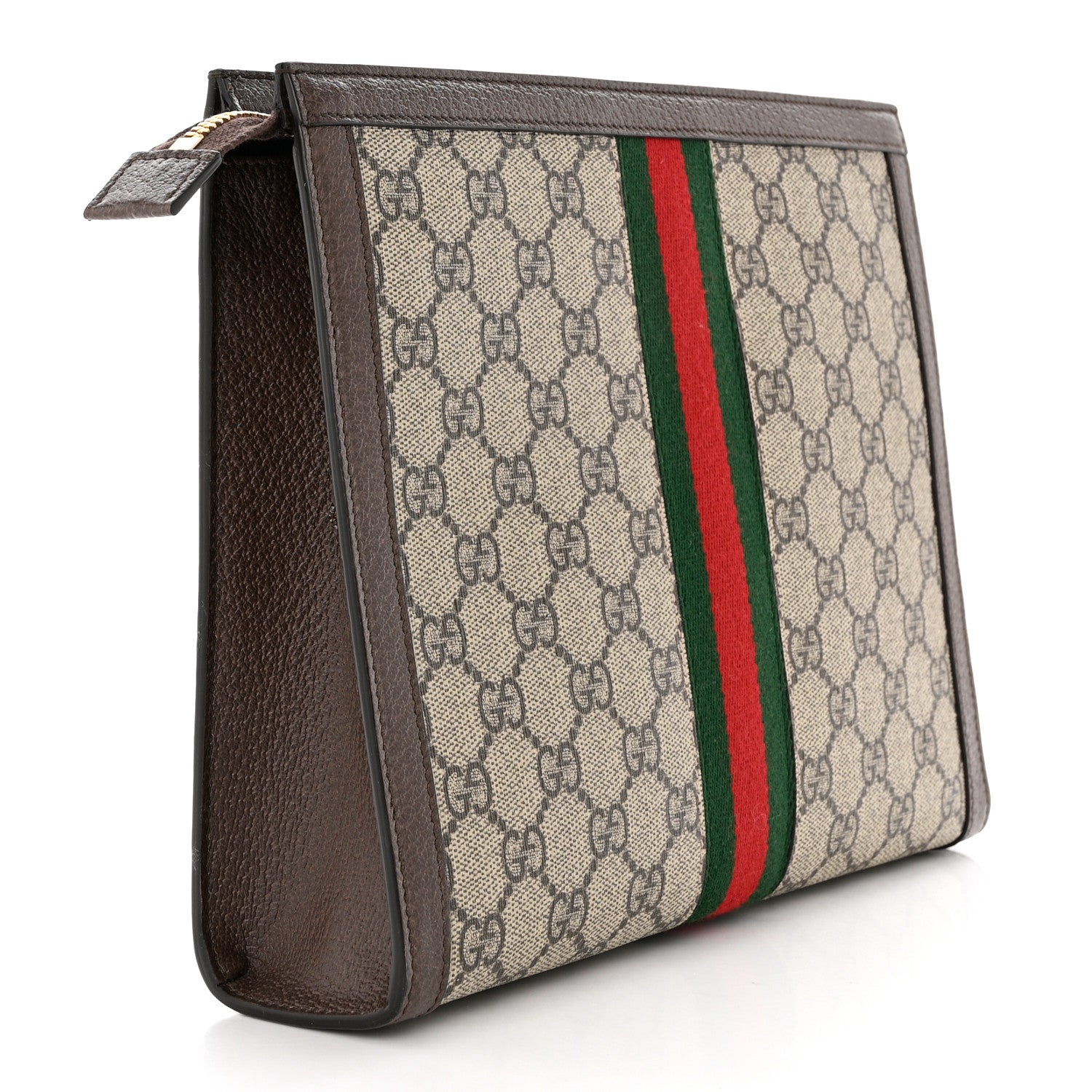 Gucci GG Supreme Monogram Web Ophidia Pouch Brown 3 of 7