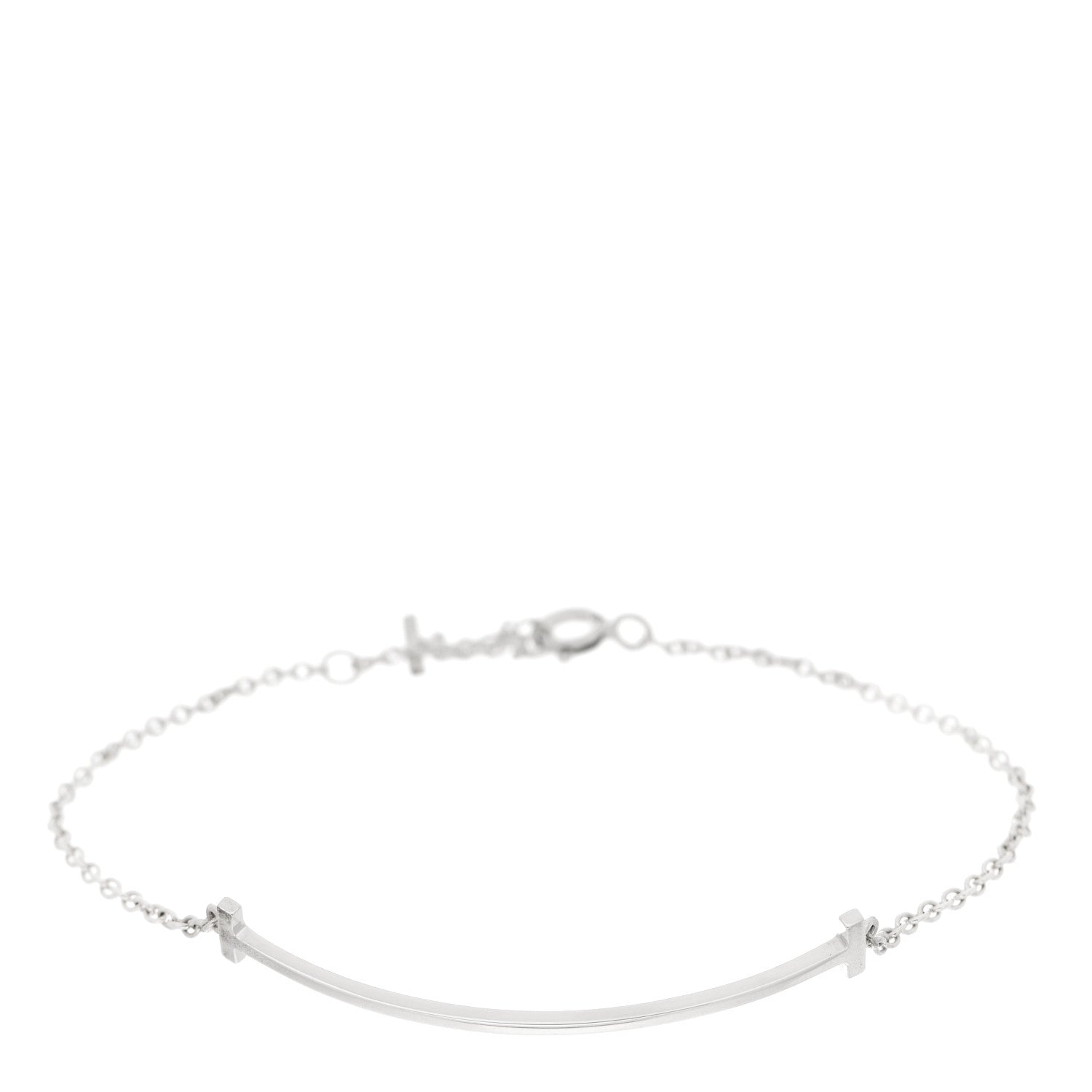 Tiffany Sterling Silver T Smile Bracelet 1 of 4