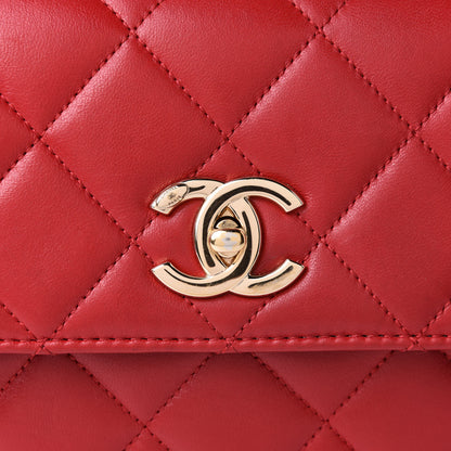 Chanel Lambskin Quilted Small Trendy CC Flap Dual Handle Bag Red 8 of 12